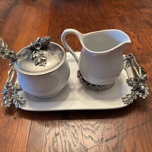 Vagabond House Stoneware creamer set